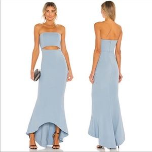 NBD Ponte Jersey Fabric June Non-Slip Long Gown Women's Baby Blue Size: XL NWT